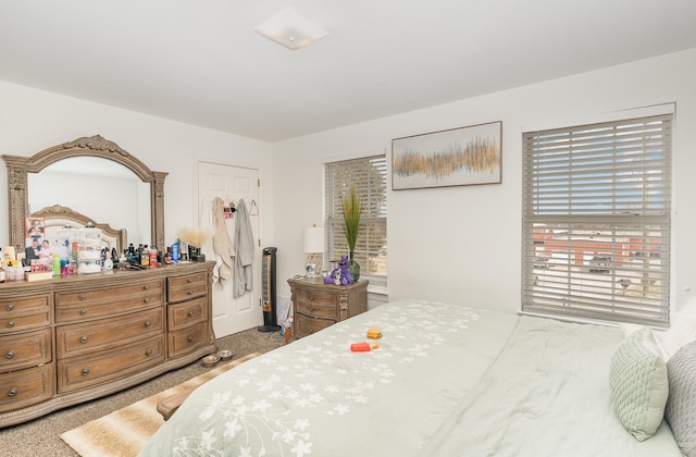 bedroom featuring carpet flooring