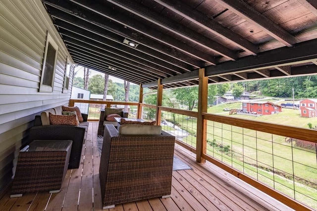 deck featuring an outdoor hangout area