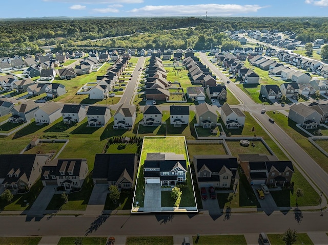 birds eye view of property featuring a residential view