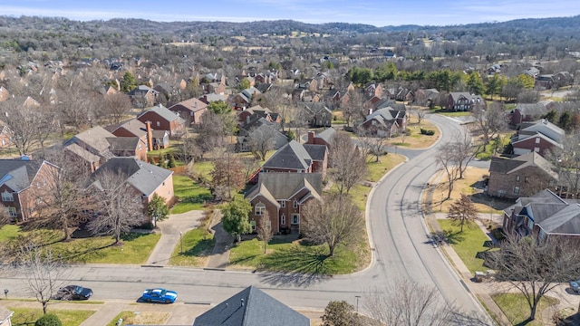 drone / aerial view with a residential view