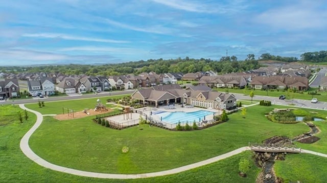 birds eye view of property featuring a residential view