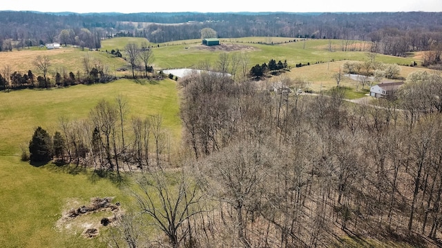 aerial view with a rural view