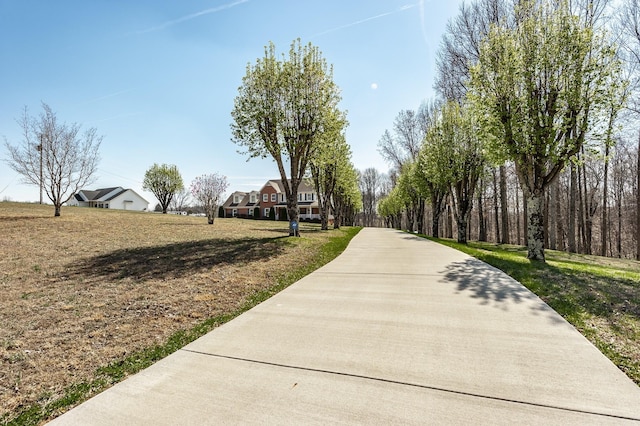 view of community with a lawn