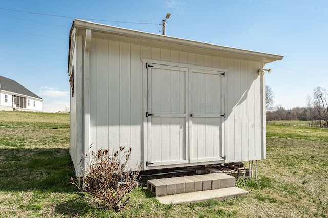 view of shed