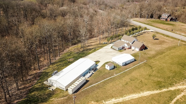 drone / aerial view featuring a rural view