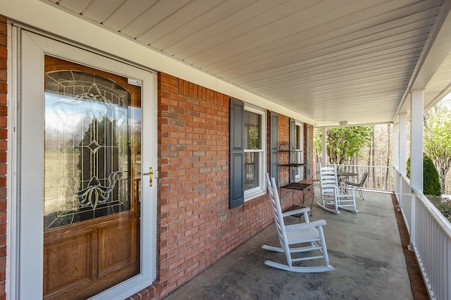 view of patio / terrace featuring covered porch