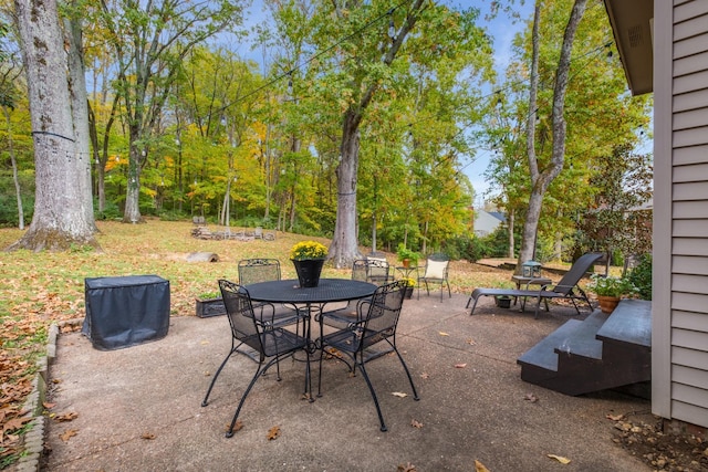 view of patio / terrace featuring outdoor dining space