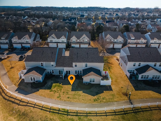 drone / aerial view featuring a residential view