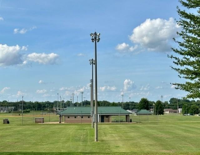 view of home's community with a lawn