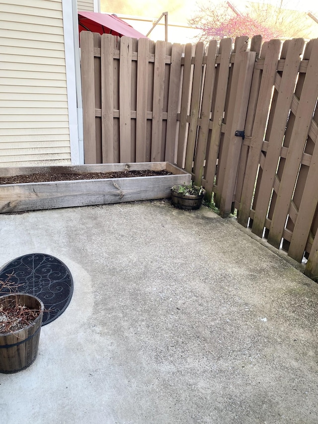 view of patio / terrace with fence