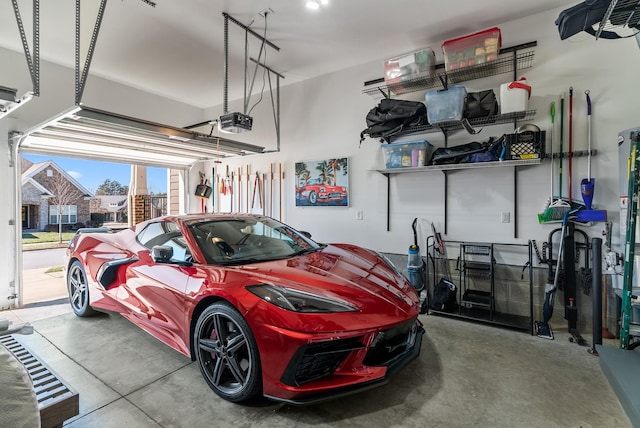 garage featuring a garage door opener