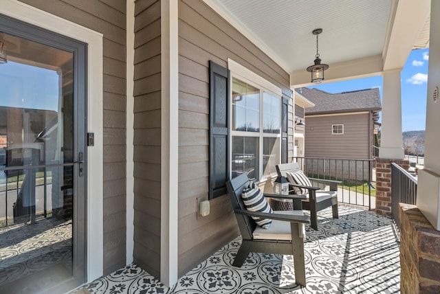 balcony with covered porch