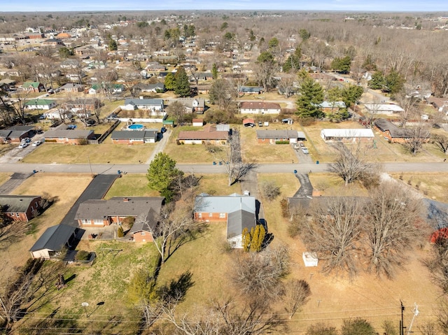 aerial view with a residential view