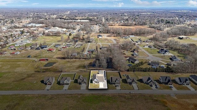 drone / aerial view with a residential view