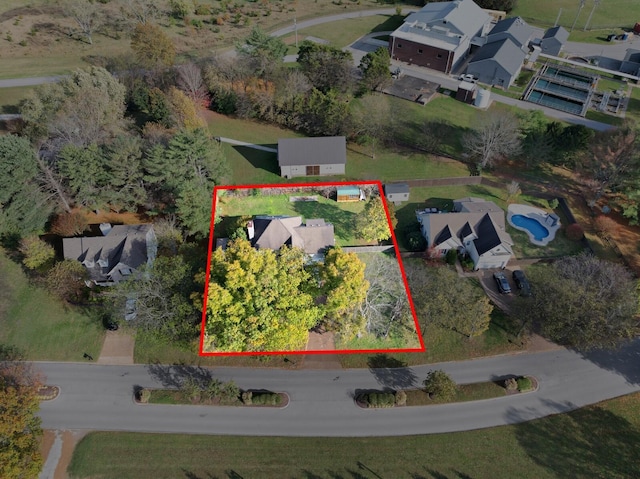 birds eye view of property featuring a residential view