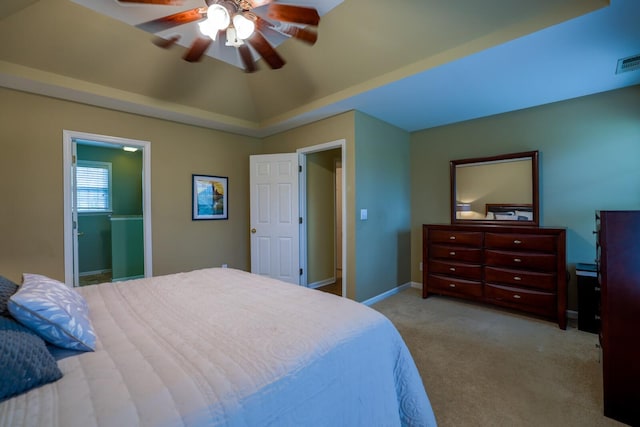 1128 Carriage Park Dr, Franklin, TN 37064 - carpeted bedroom featuring ceiling fan, baseboards, and visible vents