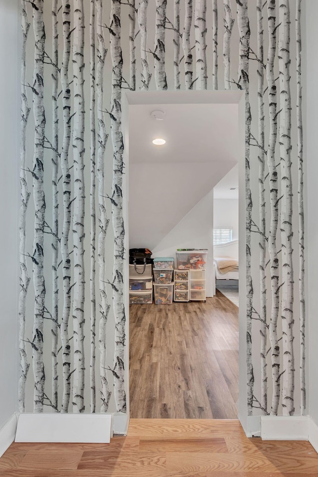 interior space featuring wood finished floors