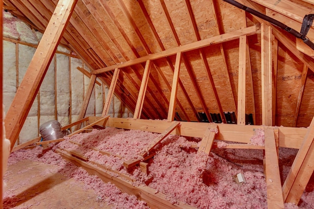 view of attic