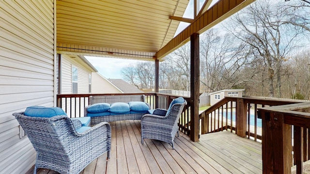 view of wooden deck