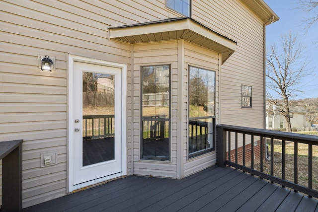 view of wooden deck