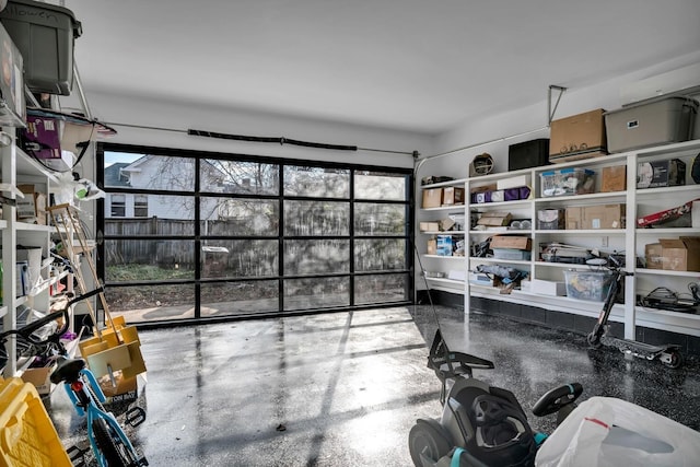 storage featuring a garage