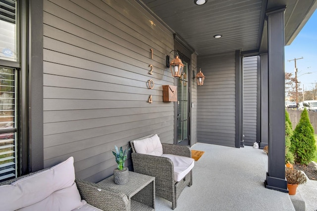 view of patio / terrace featuring a porch