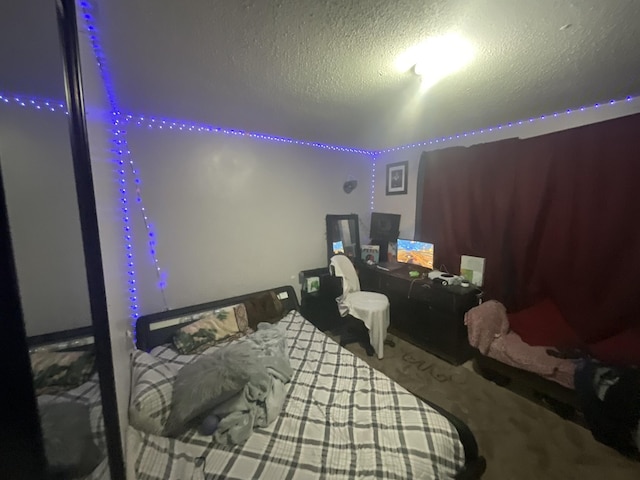 bedroom with a textured ceiling