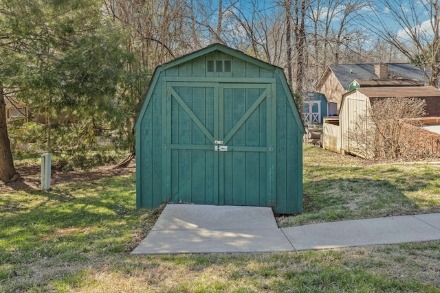 view of shed