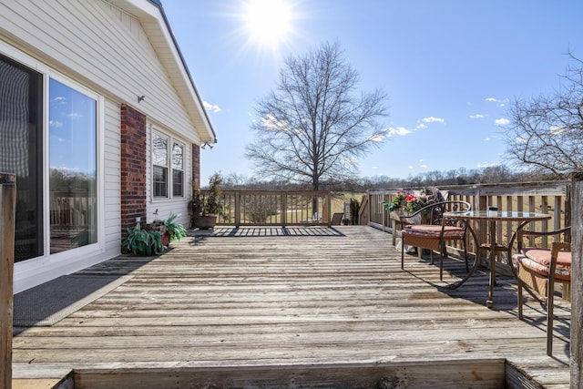 view of wooden terrace