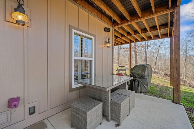 view of patio / terrace featuring grilling area