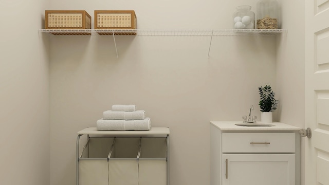 spacious closet with a sink