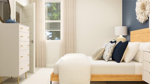 bedroom with carpet floors