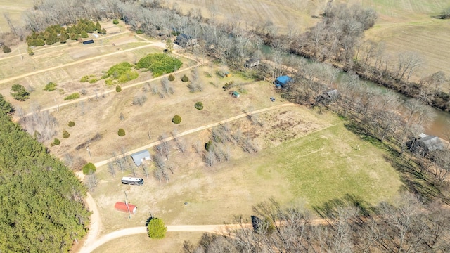 aerial view with a rural view