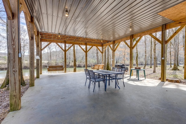 view of patio with outdoor dining space