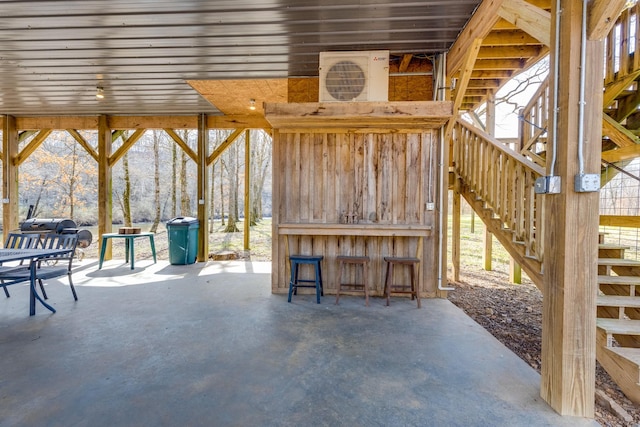 view of patio featuring stairs