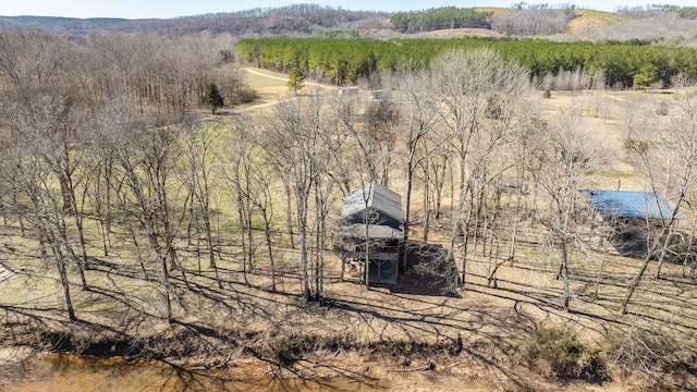 bird's eye view with a rural view