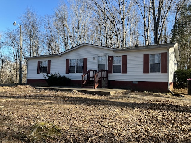 manufactured / mobile home with crawl space