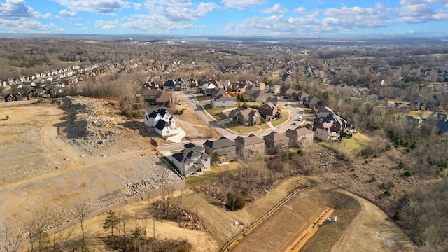 aerial view featuring a residential view