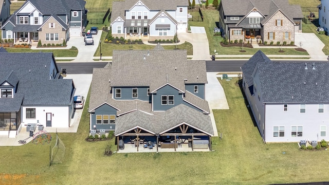 drone / aerial view with a residential view