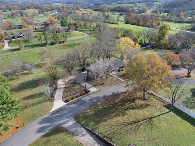 bird's eye view with a rural view