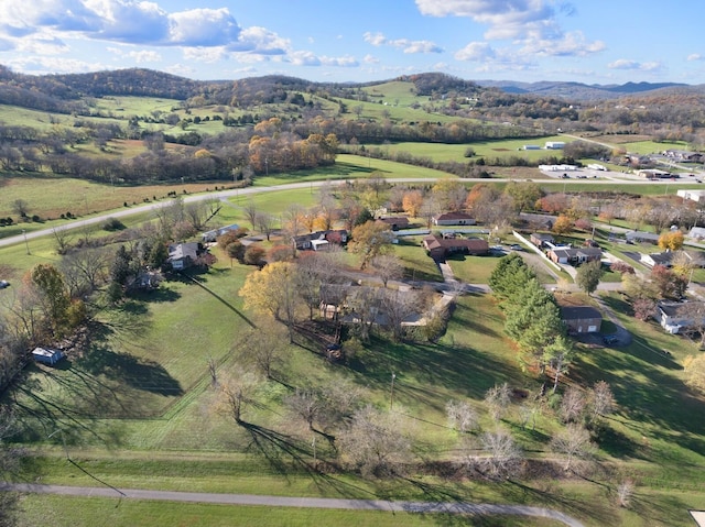 aerial view featuring a mountain view