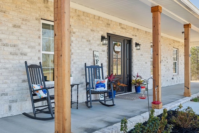 view of patio with covered porch