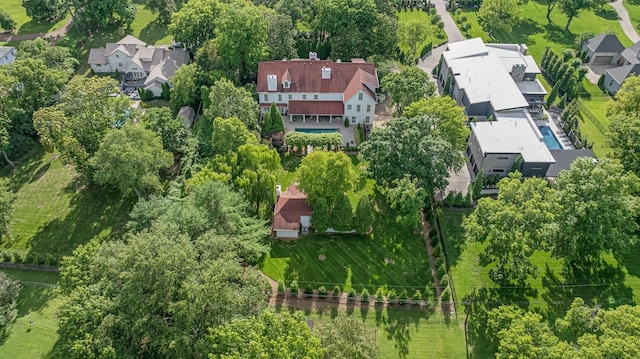 bird's eye view with a residential view