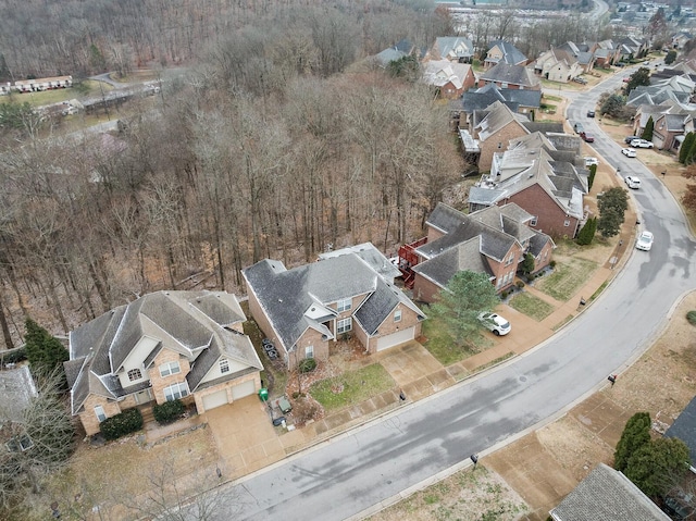 bird's eye view with a residential view