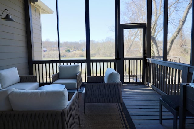 view of sunroom