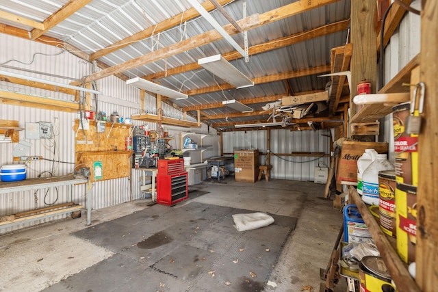 120 Wilkerson Ln, Portland, TN 37148 - garage with metal wall