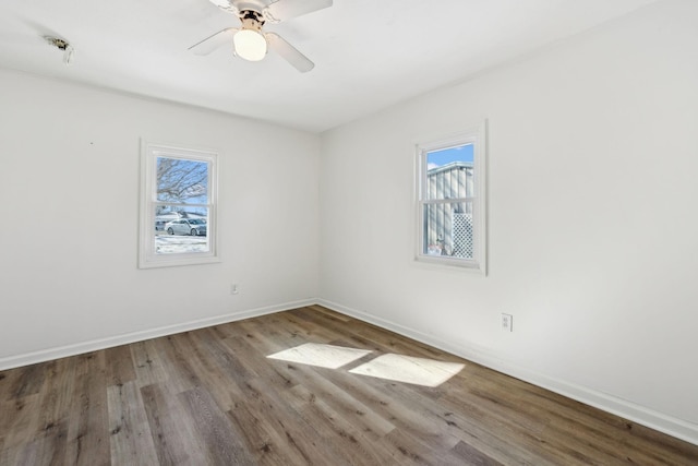 120 Wilkerson Ln, Portland, TN 37148 - empty room featuring a ceiling fan, baseboards, and wood finished floors