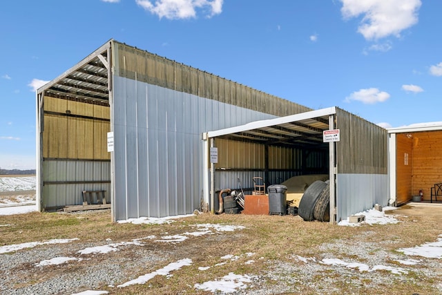 120 Wilkerson Ln, Portland, TN 37148 - snow covered structure with a pole building and an outdoor structure
