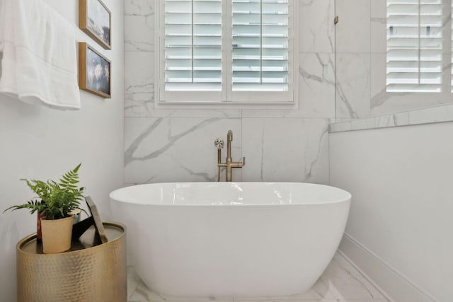 6324 Percheron Ln, Arrington, TN 37014 - bathroom with marble finish floor and a soaking tub