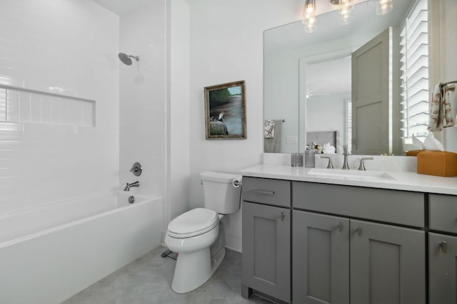 6324 Percheron Ln, Arrington, TN 37014 - bathroom with shower / tub combination, vanity, toilet, and tile patterned floors